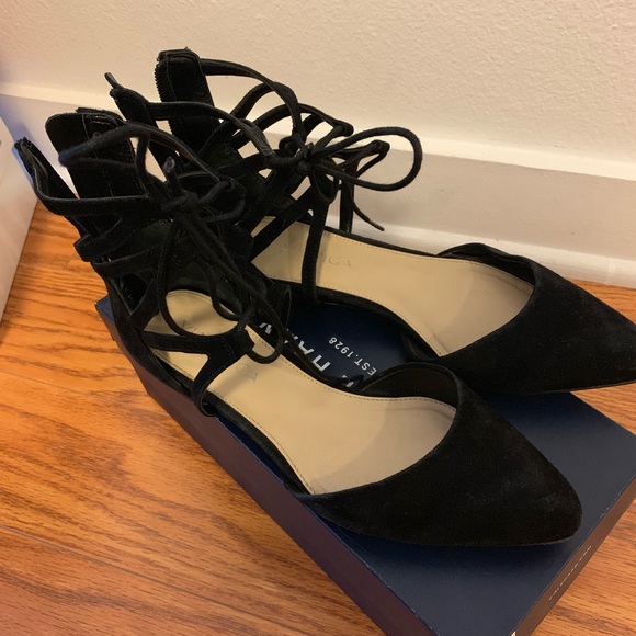 Via Spiga Strappy Flat Sandal in Black | Size 5.5 - Picture 2 of 6